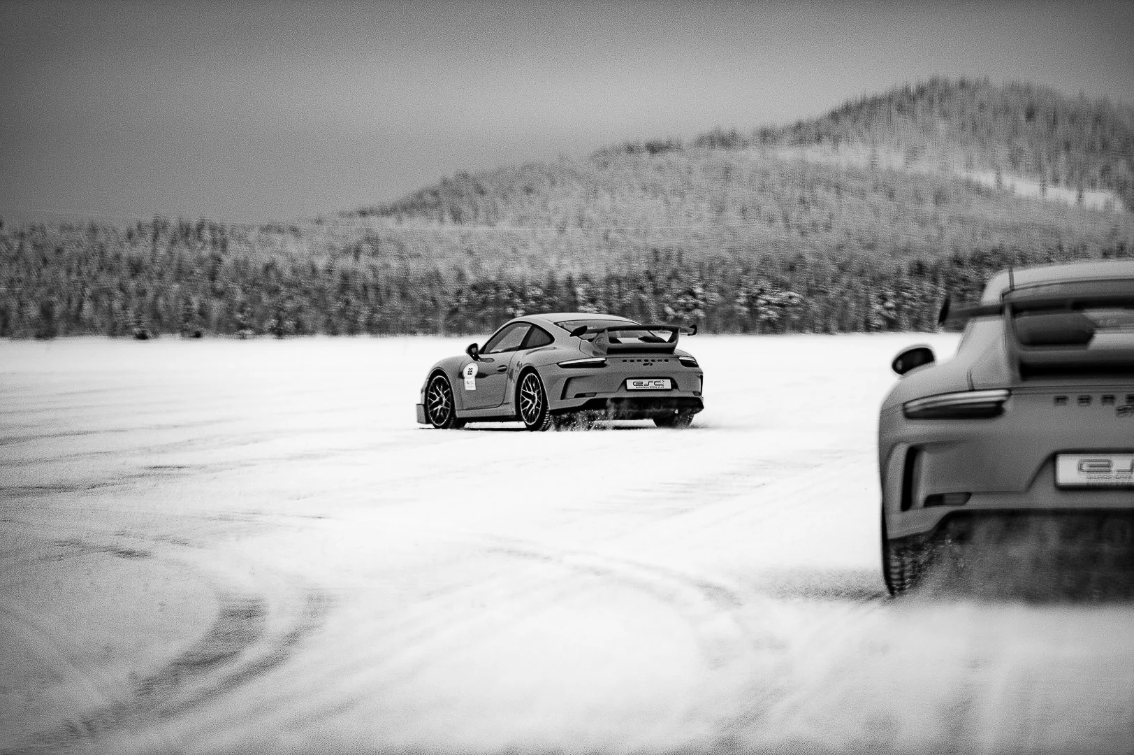 Black SUV on Snow, Winter Background – Automotive Photography Portfolio