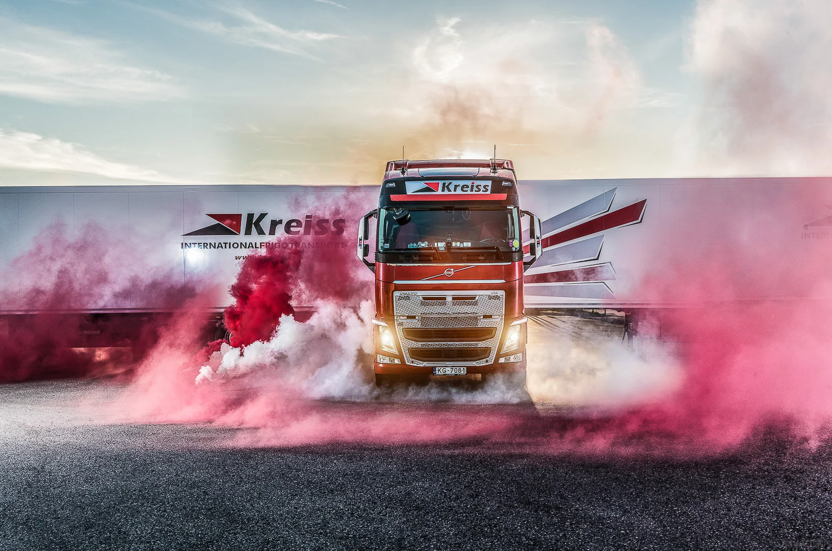 Red Car, Factory Grounds – Professional Vehicle Photography