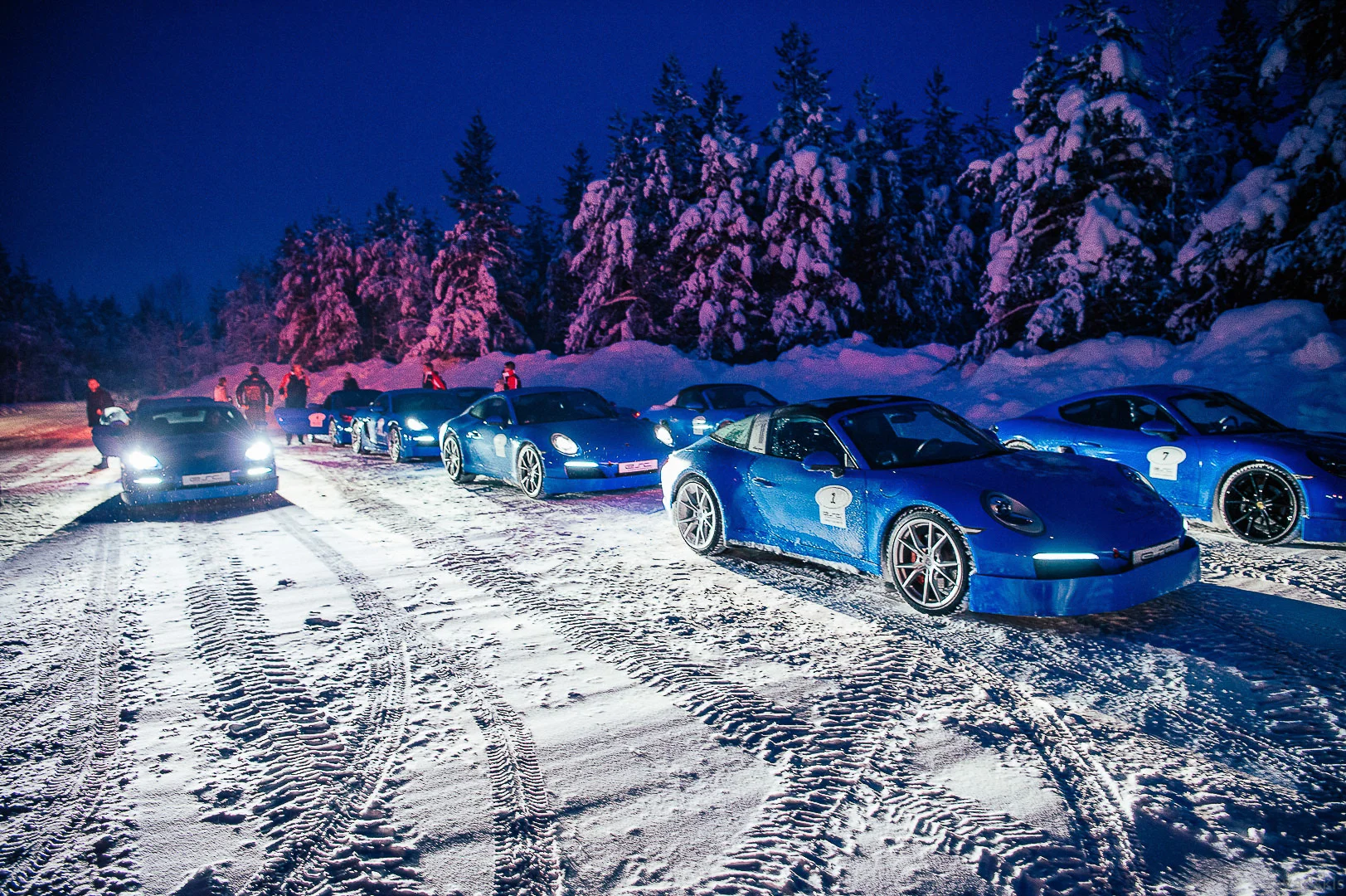 Black SUV Driving on Snow – Editorial Automotive Photography