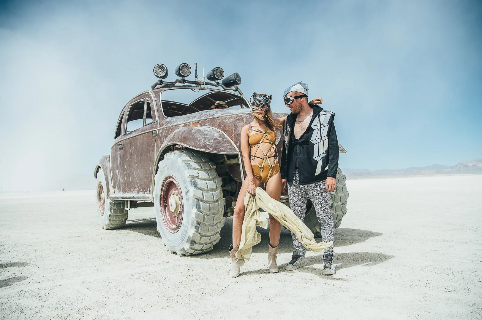 Red Car, Sunflower Field – Professional Vehicle Photography