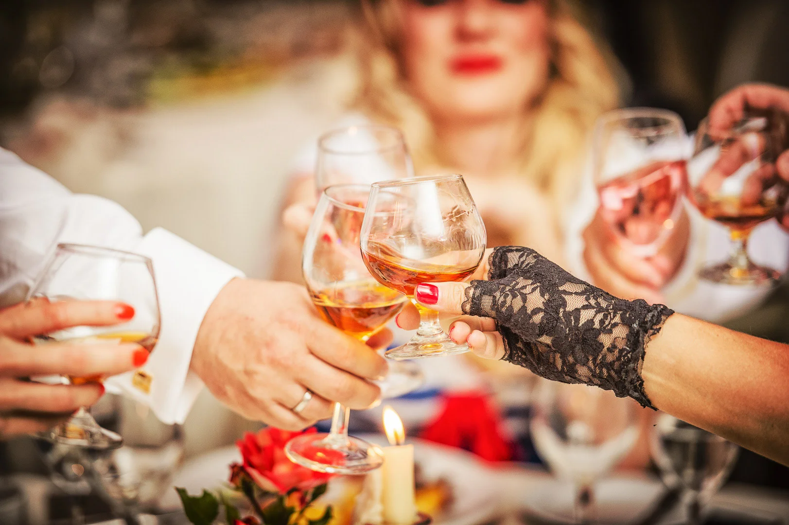 Hands with Glasses, Celebratory Atmosphere – Conference Photography