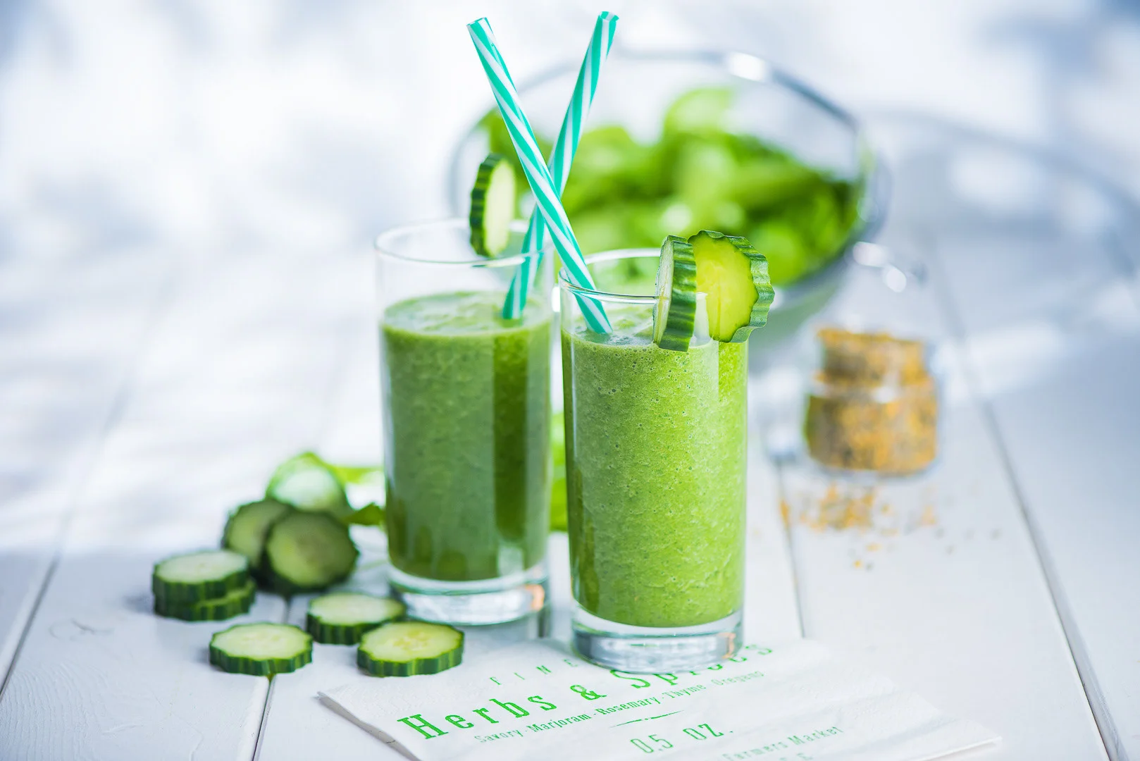 Green Cocktails, Fresh and Healthy Drinks – Culinary Photography