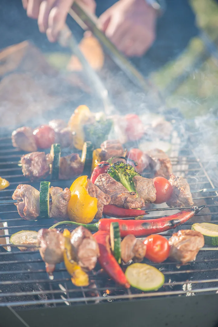 Red Peppers Grilling, Cooking – Culinary Photography