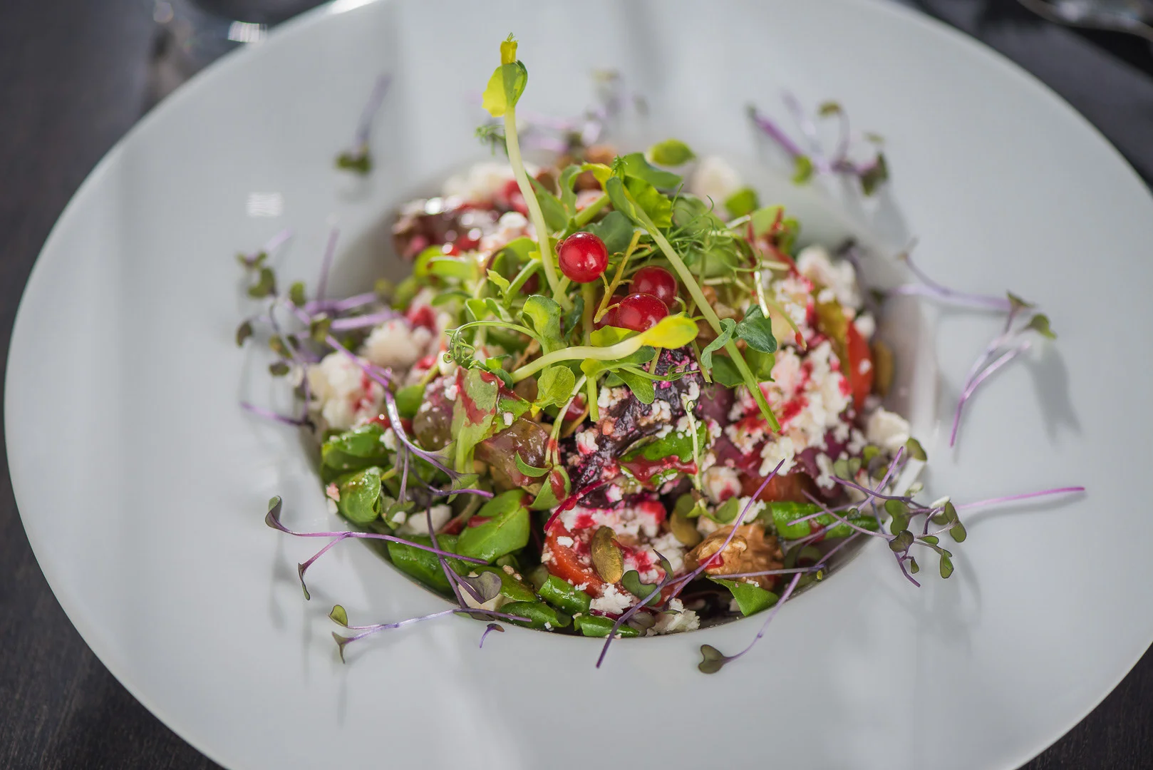 Red Strawberries and Green Sprouts Close-Up – Culinary Photography