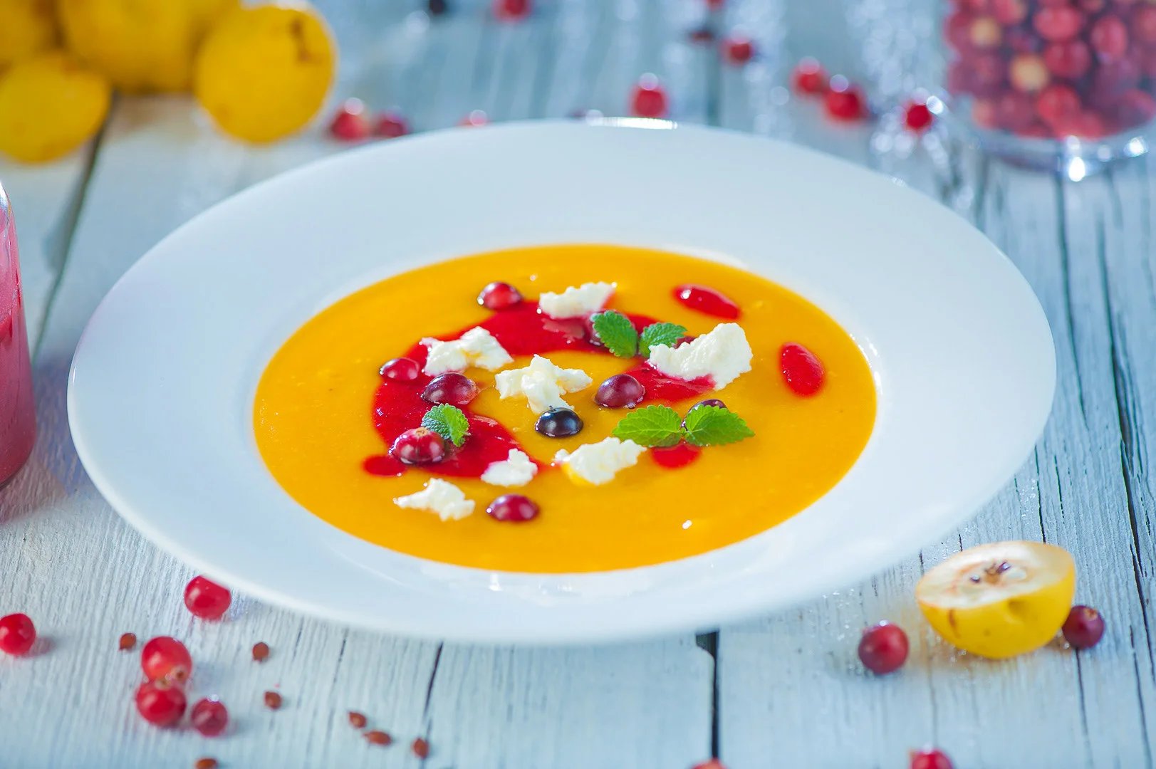 Red Berries and Creamy Dessert – Restaurant Photography Portfolio