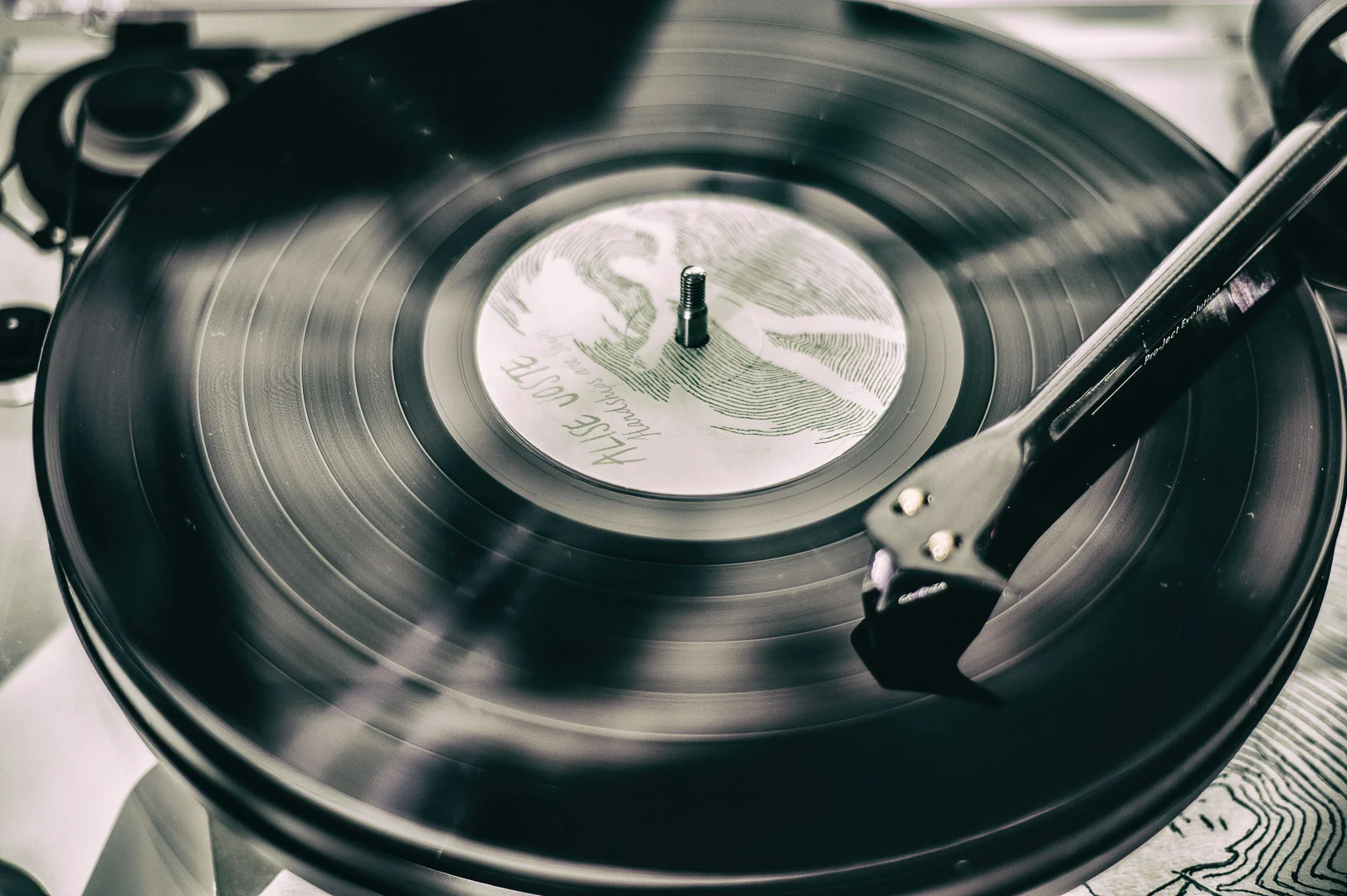 Vinyl Record Player, Music Photography Detail – Live Performance Image