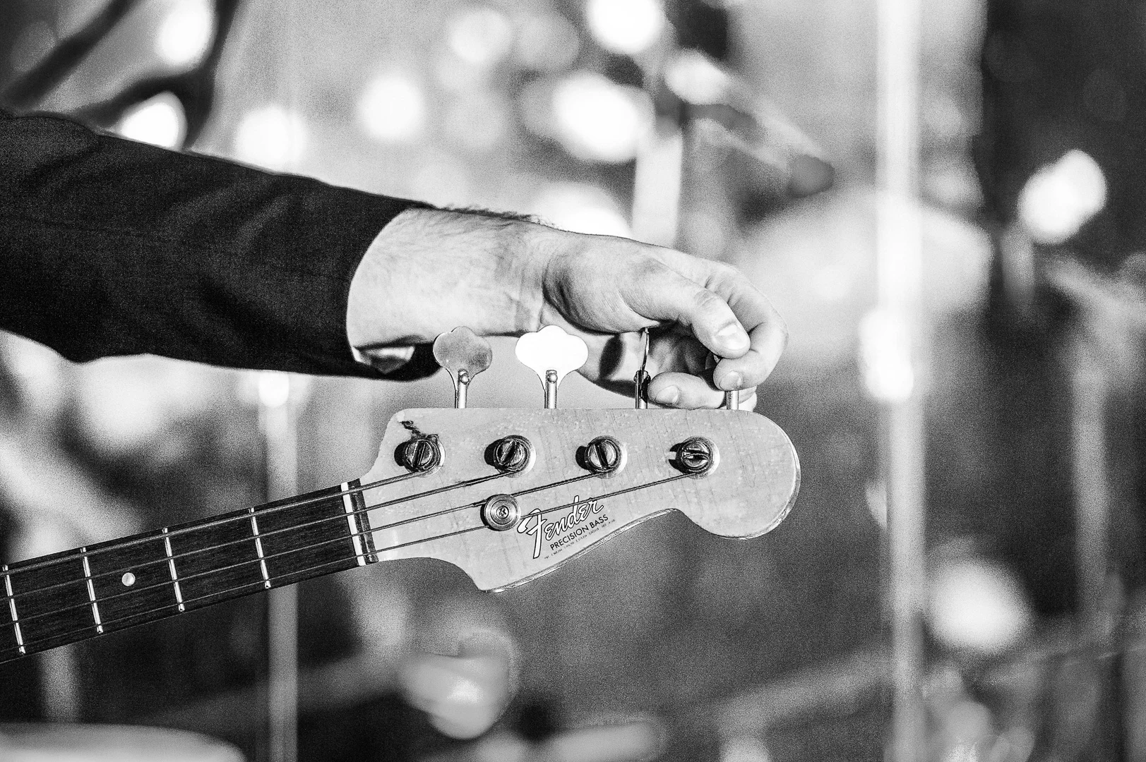 Guitar Neck Close-Up, Musical Instrument Detail – Live Performance Image