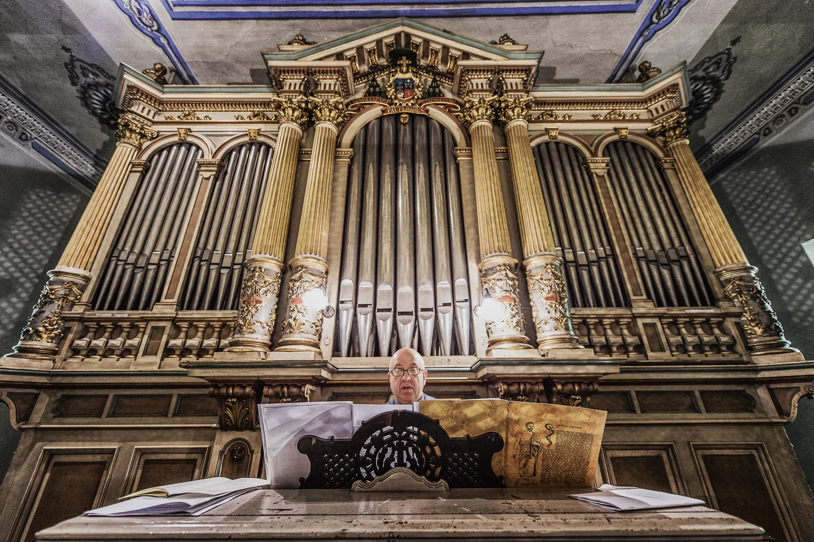 Man with Sheet Music, Music Photography – Stage Photography