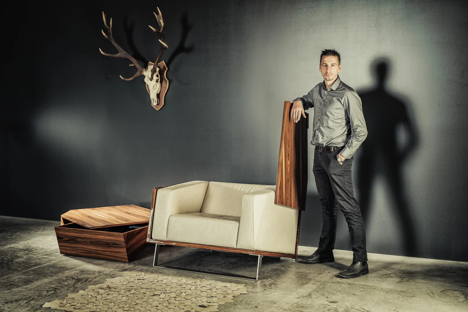 Man in Portrait, Business Style Clothing – Editorial Portrait Image