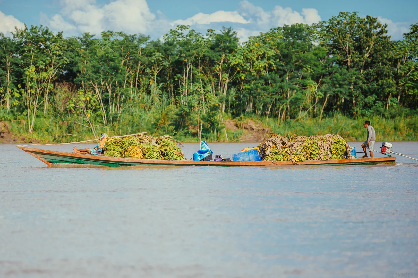 Man in a Boat, Water – Editorial Travel Image