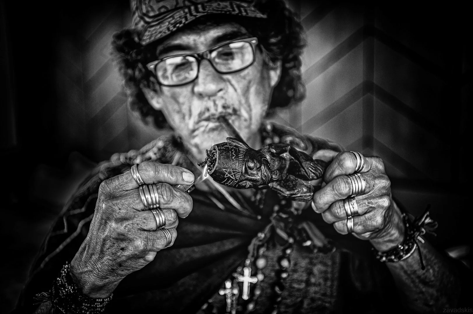 Man with Jewelry, Travel Photography Portrait – Editorial Travel Image