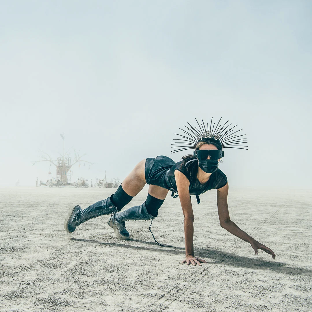 Woman Moving Across Landscape, Travel Photography – Editorial Travel Image
