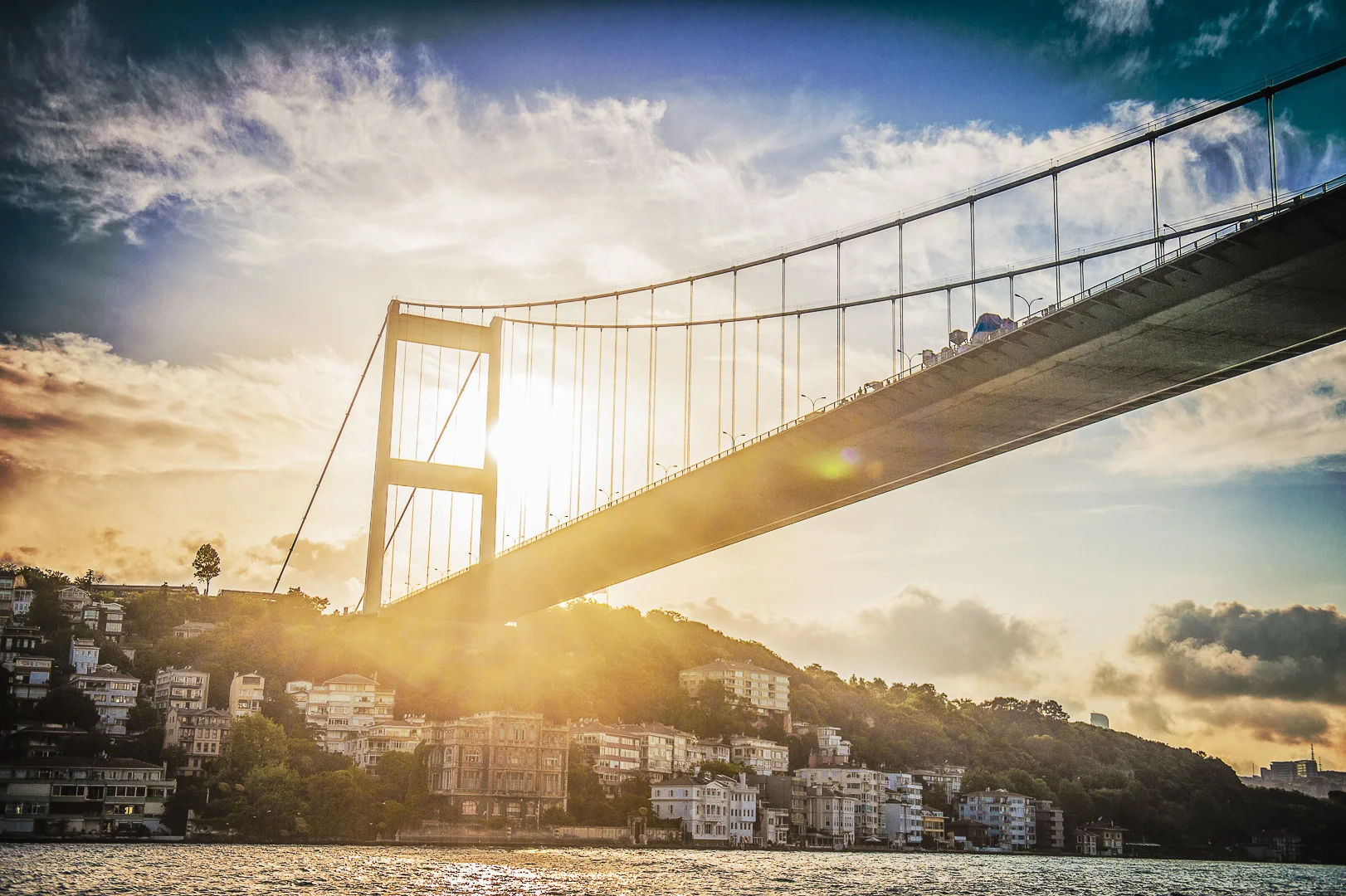 Cityscape with Buildings and Water at Sunrise – Travel Photography Portfolio