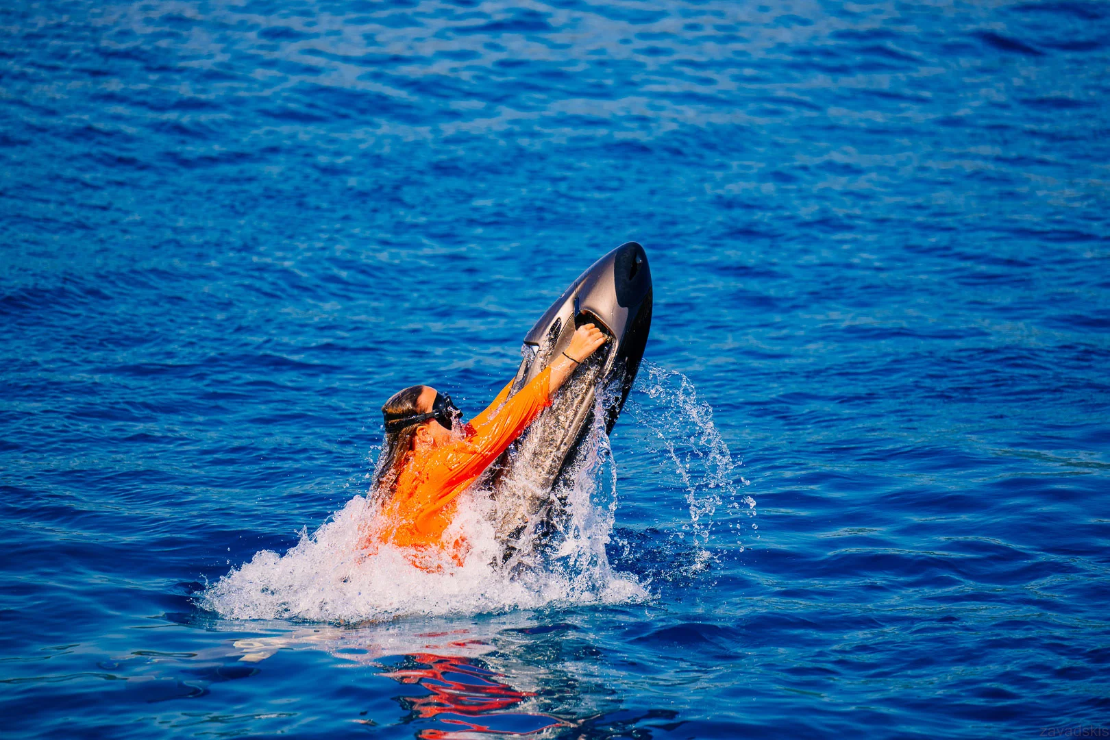 Man Swimming in Water, Sunlight – Scenic Photography Portfolio